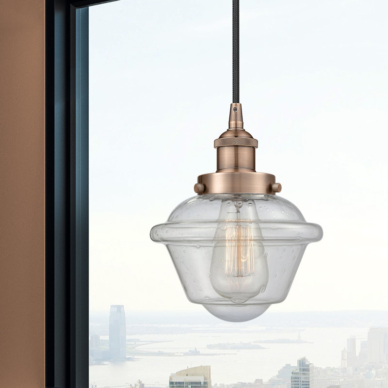 Luminaire suspendu simple à 1 lumière Calliope, Cuivre