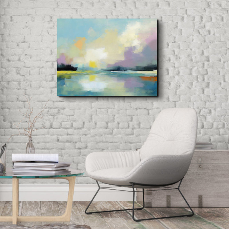 Sunrise Lake - reproduction sur toile tendue, H 26 po x l 32 po x P 1,5 po