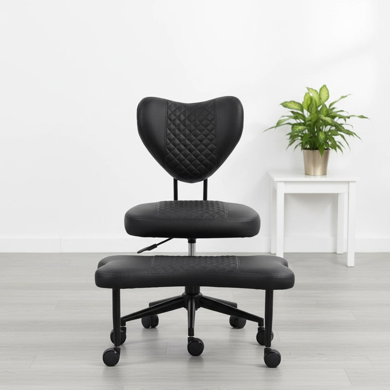 Chaise de méditation moderne avec support lombaire, coussin réglable et pivot à 360 ° pour le bureau à domicile