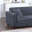 Contemporary Style 1pc Convertible Sofa Square Arms Built In Cup Holders Hidden Storage Matching Throw Pillow Usb Port Dark Gray Finish Primary Living Room