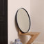 Miroir mural rond en métal