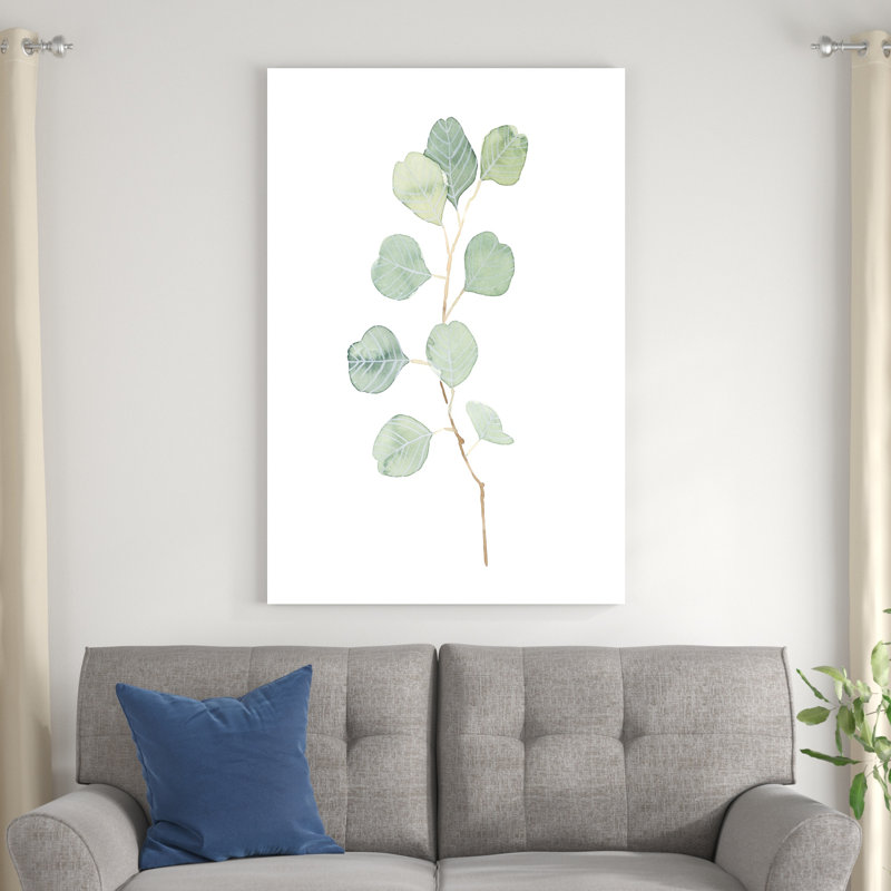 Douce branche d'eucalyptus IV, H 48 po x l 32 po x P 1,25 po