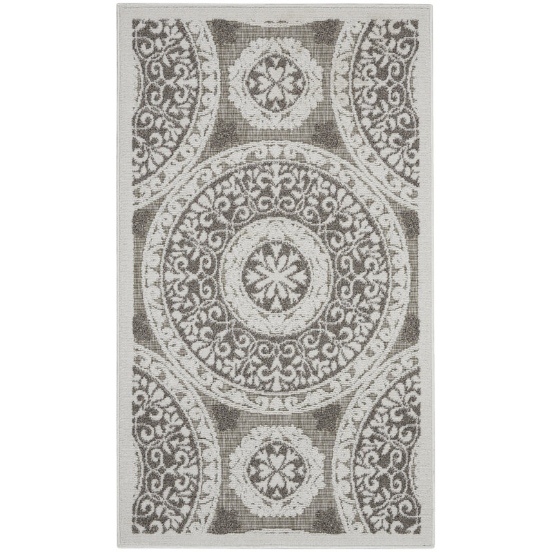 Gunnin Geometric Indoor / Outdoor Rug, Rectangle 2'2" x 3'9"