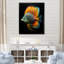 Magnifique poisson papillon bleu et orange VI - salon d'art mural plage et océan-95881330-95881333