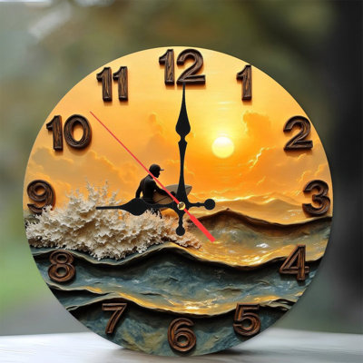 Horloge murale coucher de soleil