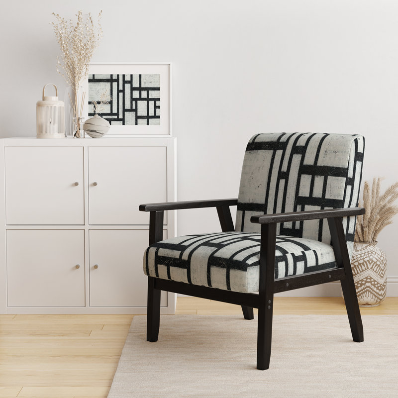 Hajerah - Upholstered Mid-Century Accent Arm Chair