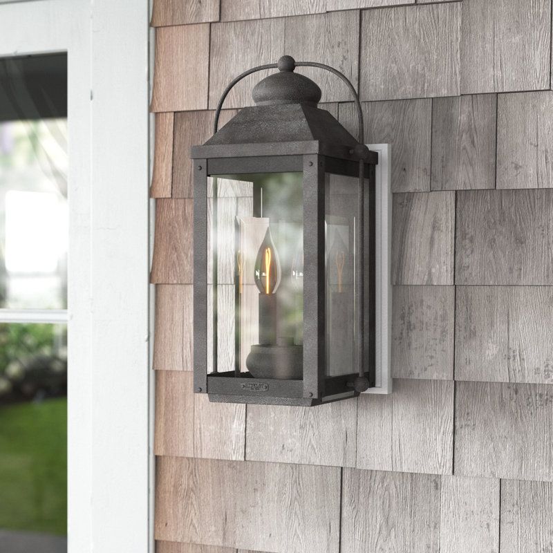 Anchorage 2 - Bulb Outdoor Wall Lantern, Aged Zinc