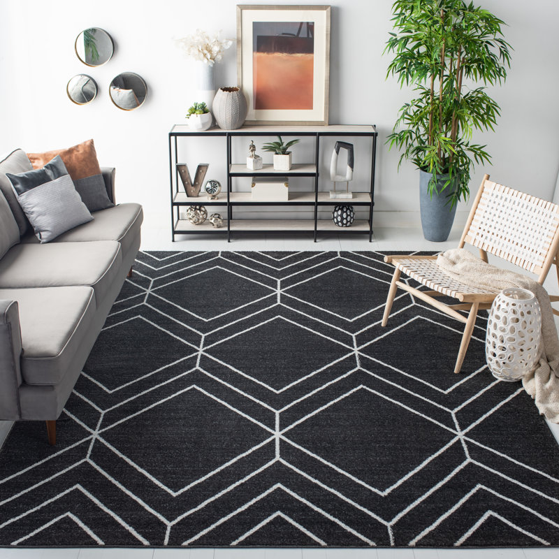 Tapis géométrique Garces Performance, Rectangle 9 pi x 12 pi