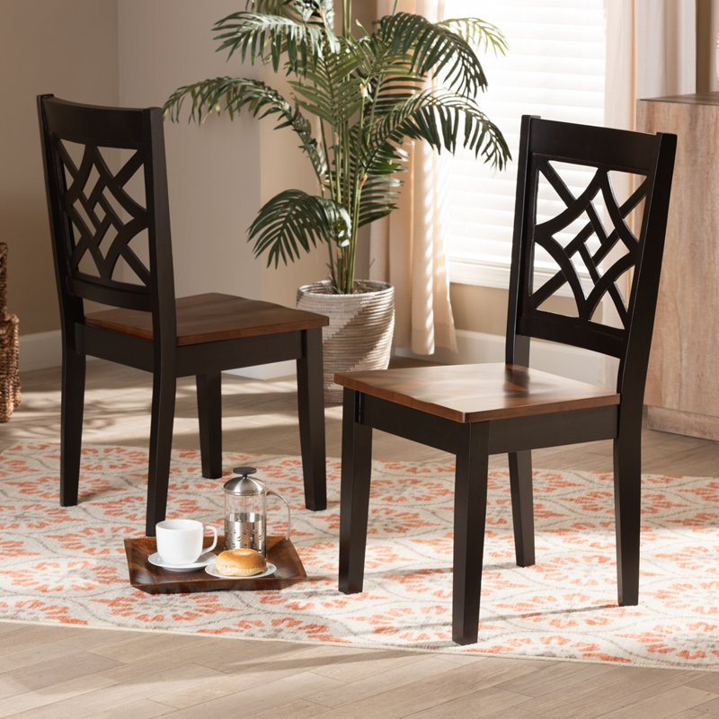 Annorah 17.7'' H Solid Wood Side Chair, Dark Brown/Walnut
