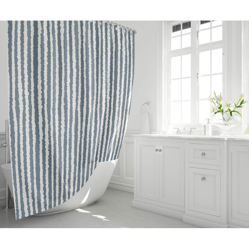 Long Gen Ultra-Thin Lightweight Shower Curtain, Blue