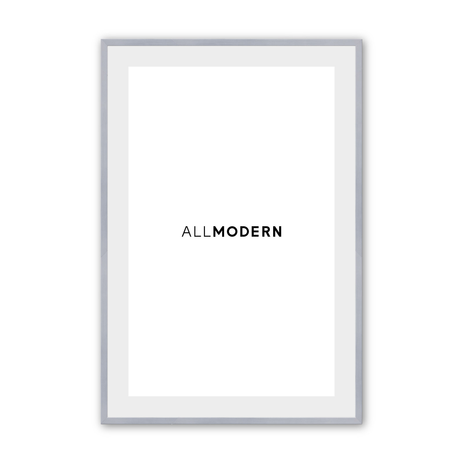 Willin Solid Wood Picture Frame with Mat, 13.75" W x 17.75" H, Polished Chrome