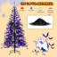 Artificial Christmas Tree 183 cm Black with 250 LED Lights in Purple