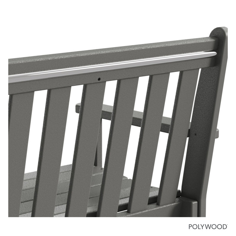 Banc d'extérieur traditionnel POLYWOOD, Gris ardoise