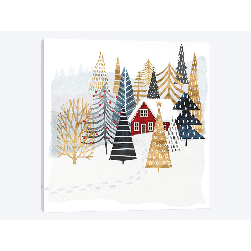 Christmas Chalet I by Victoria Borges - Wrapped Canvas Print, 45.72 cm H x 45.72 cm W x 1.91 cm D