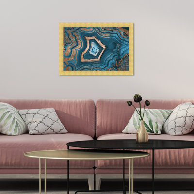 «Blue Abstract Geode» par Oliver Gal - reproduction