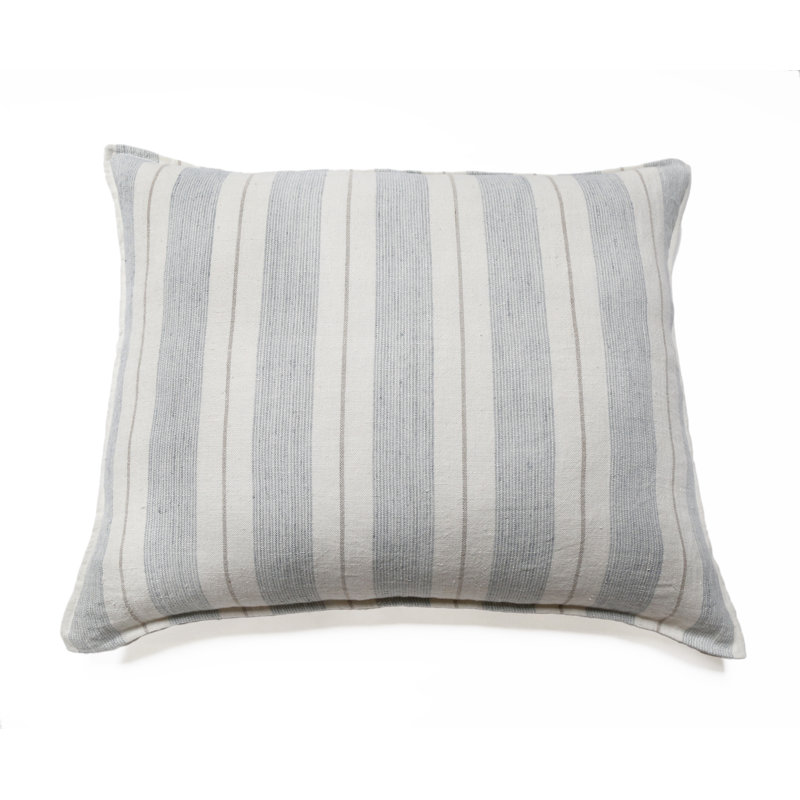 Housse de coussin lombaire en lin Laguna, Océan / Naturel