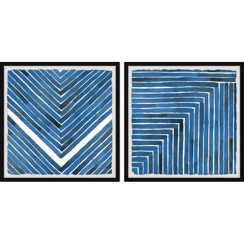 Diptyque à motif géométrique sans soudure, H 12 po x l 12 po
