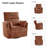 Lew 38" Power Rocking Swivel Nursery Recliner With USB Set Of 2-BURN-BRICK-129453159