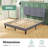 Upholstered Platform Bed Frame With Tufted Fabric Adjustable Headboard, No Box Spring Needed-106775798-133641859