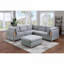 Siège de coin contemporain 36 po x 36 po pour salon en tissu de ton gris-404997676