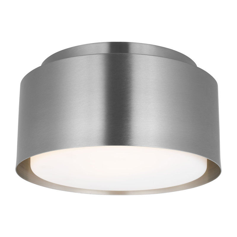 Plafonnier moyen Dartmore, Nickel brossé, H 5,625 po x l 10 po x P 10 po, Nickel brossé