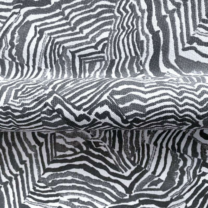 Percival Jagger Black Cotton Blend Fabric