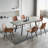 Herkus 62.9 " Extendable Rectangular with Stainless Steel Base Dining Table