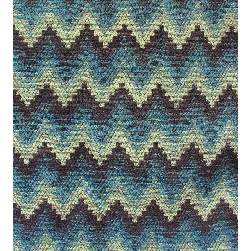 Tissu Bloom Blossom, Bleu ondulé