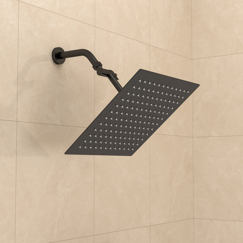 Pomme de douche réglable 8 "1,8 GPM, Noir mat