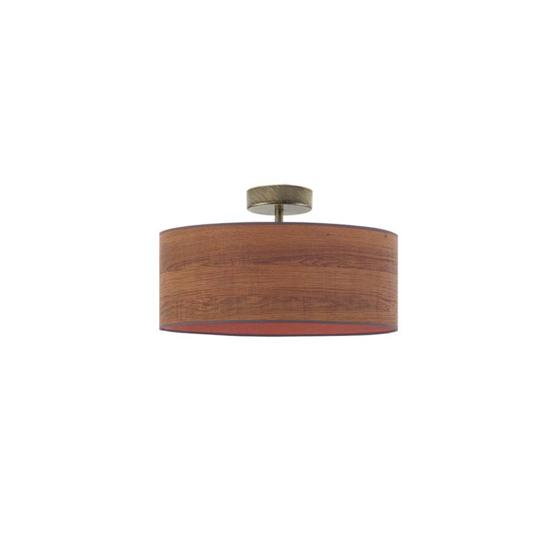 Birmadevi Fabric Semi Flush Mount, Black, Dark Brown