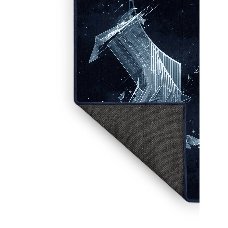 Tapis gris moelleux moelleux et moelleux à motif abstrait Fairwinds, 4 x 2