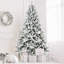 Arbre de Noël 5 pi avec 768 pointes, arbre à charnières enneigé réaliste PE + PVC avec support en métal-1324659068