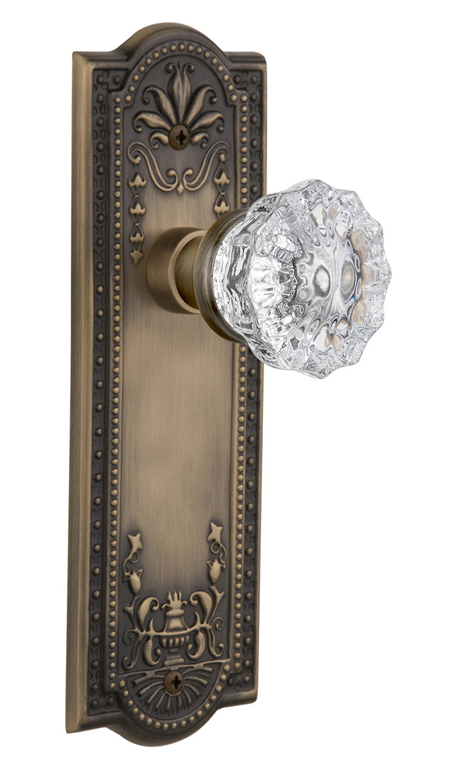 Meadows Plate with Crystal Door Knob Nostalgic Warehouse 