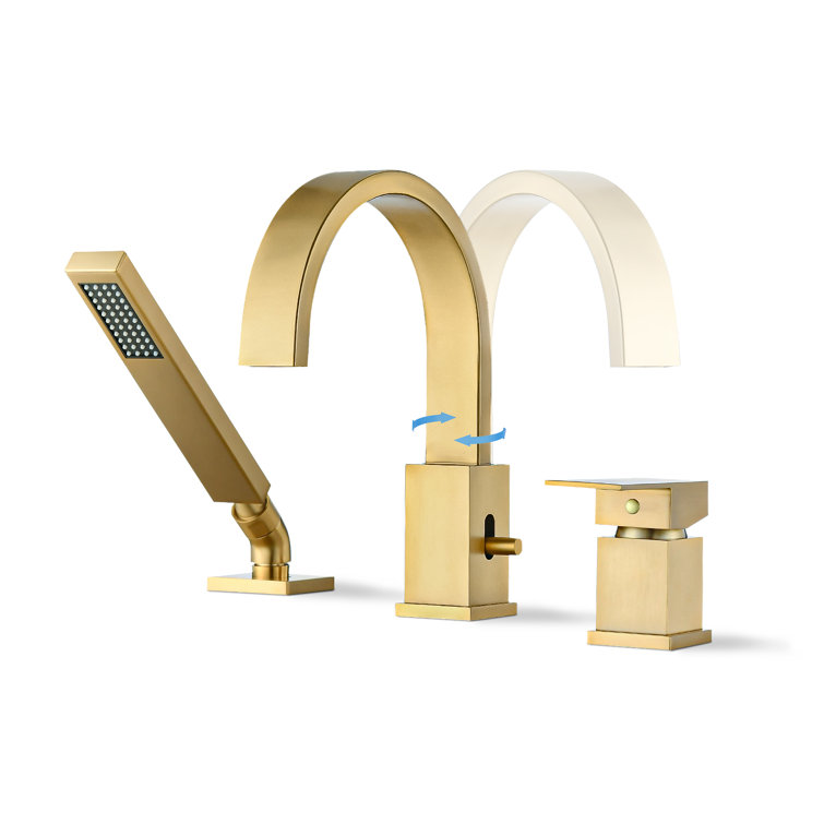 1 Handle Deck Roman Tub Faucet with Diverter
