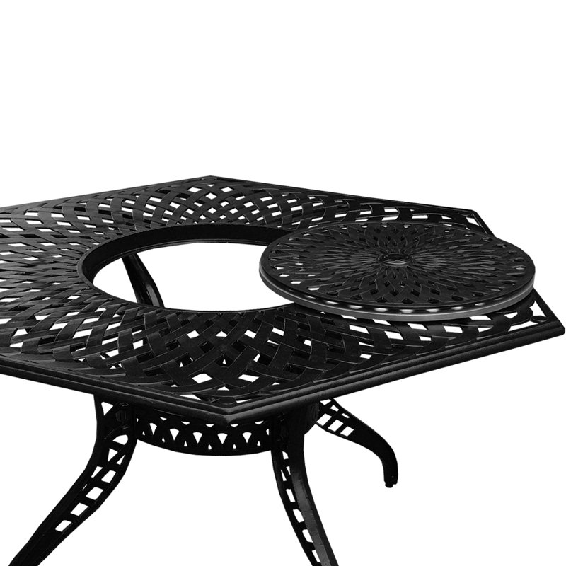 Ensemble repas 7 pièces Rossman, Noir
