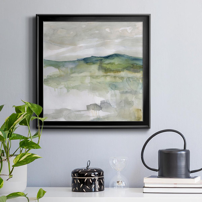 Hillside Study - Reproduction d'art graphique sur toile encadrée, Noir, H 17,5 po x l 17,5 po x P 1,5 po