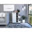Bar Cart Wells, Four Casters, Six Wine Cubbies, Single Door Cabinet, White Finish-233584231