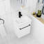 Petit meuble-lavabo 18 "avec lavabo, meuble-lavabo flottant avec porte à fermeture en douceur-1363847734