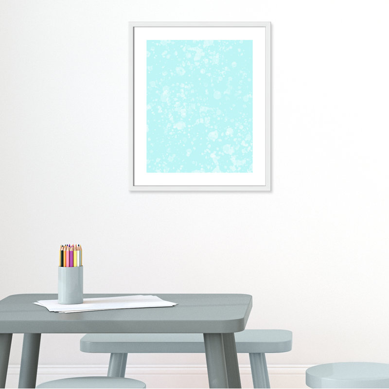 Impression sur papier de bulles fantaisistes, H 25,5 po x l 21,5 po x P 1,1875 po, Encadré de boîte blanc