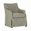 Fauteuil rembourré à jupe avec roulettes cachées-1552892477