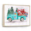 Camion bleu avec un chauffeur d'ours - reproduction sur toile-67387994-67387998