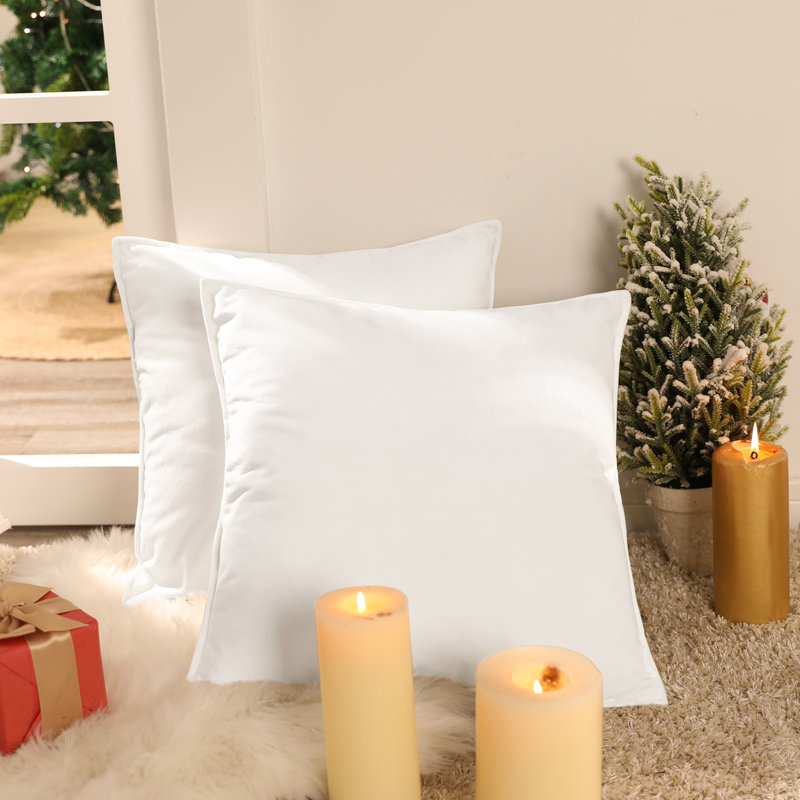 Fritch Square Cushion Cover, 40cm H x 40cm W x 1cm D, White