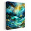 «Golden Ocean Journey», art mural abstrait, nature et océan contemporain-129144822