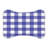 Navy Plaid - 1 Piece Bone Shape Feeding Mat