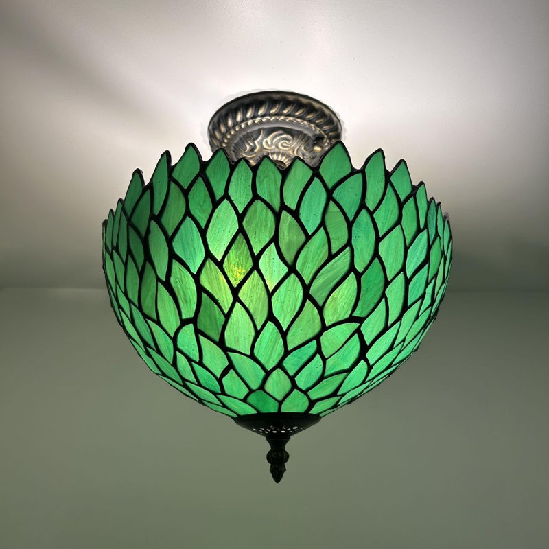Tiffany Glass Semi Flush Mount