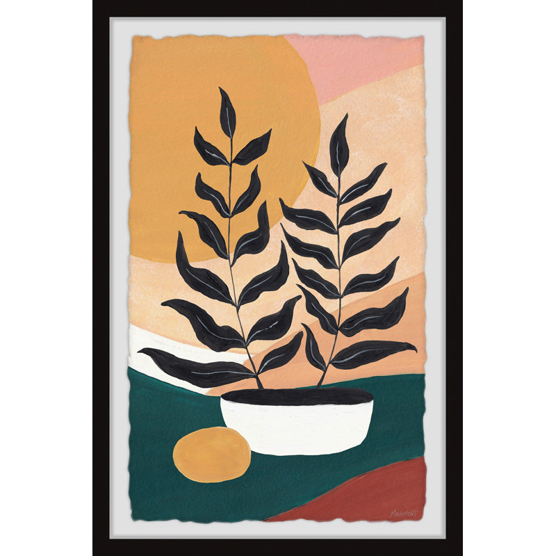 Potted Ferns - Single Picture Frame Painting, 61cm H x 41cm W x 3.81cm D