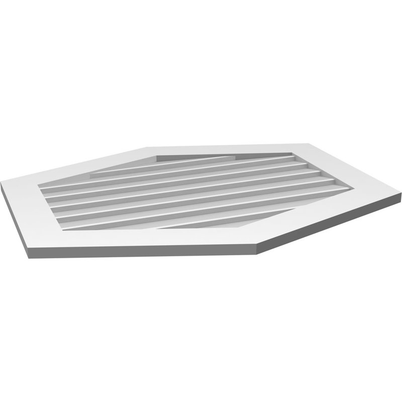 Ventilé vertical à pignon vertical 4/12 po, H 30 po x l 36 po x P 1 po
