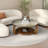 Round solid wood marble coffee table