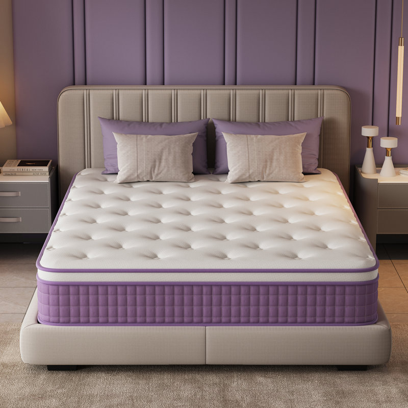 Modern Series 12" Medium Pillow Top Pocket Spring With Gel Memory Foam Hybrid Mattress In A Box, Queen