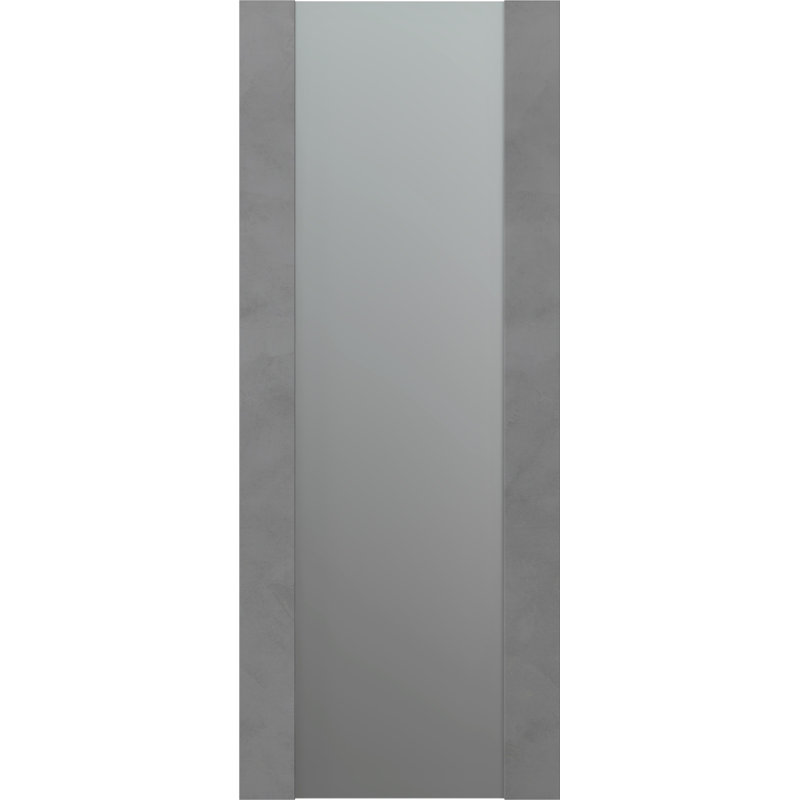 Dalle de porte standard en bois manufacturé et en verre givré Avon 202, 31,7 po x 79,3 po, Gris foncé